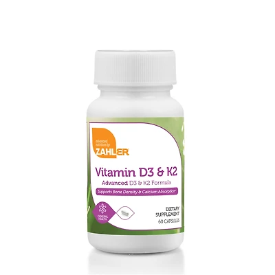 ZAHLER Vitamin D3 & K2 - 60 Capsules (60 Servings)