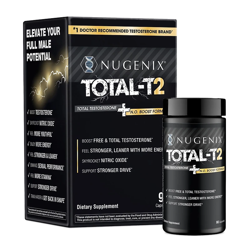 Total-T2 Total Testosterone + N.O. Boost Formula, 90 Capsules