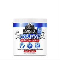 Angry Supplements Creatine Monohydrate - Unflavored (60 Servings)