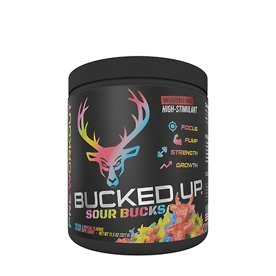 Bucked Up High Stimulant Pre-Workout - Sour Bucks (30 Servings)