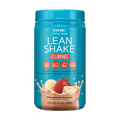 GNC Total Lean Shake + Slimvance Stim Healthy - Strawberry Banana (20 Servings) 2.4 lbs.
