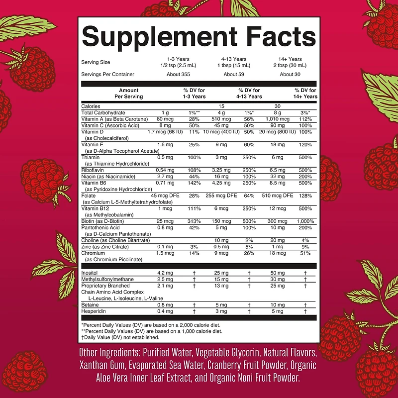 Liquid Morning Multivitamin - Raspberry - 30 fl oz (30 Servings)