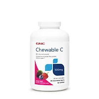 GNC Chewable C 500Mg Healthy - Mixed Fruit 180 Tablets (180 Servings)
