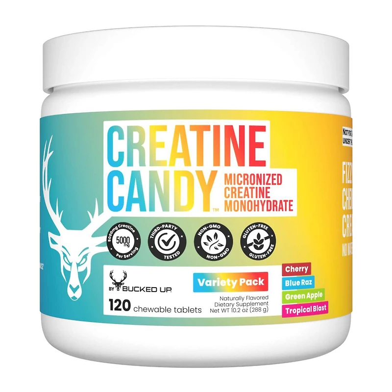 Creatine Candy™ - Variety Pack - 120 Chewable Tablets (24 Servings)