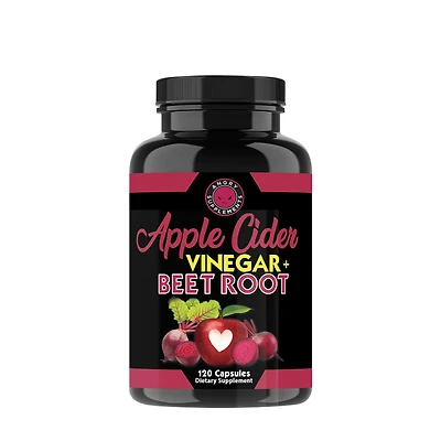 Angry Supplements Apple Cider Vinegar + Beet Root - 120 Capsules (60 Servings)