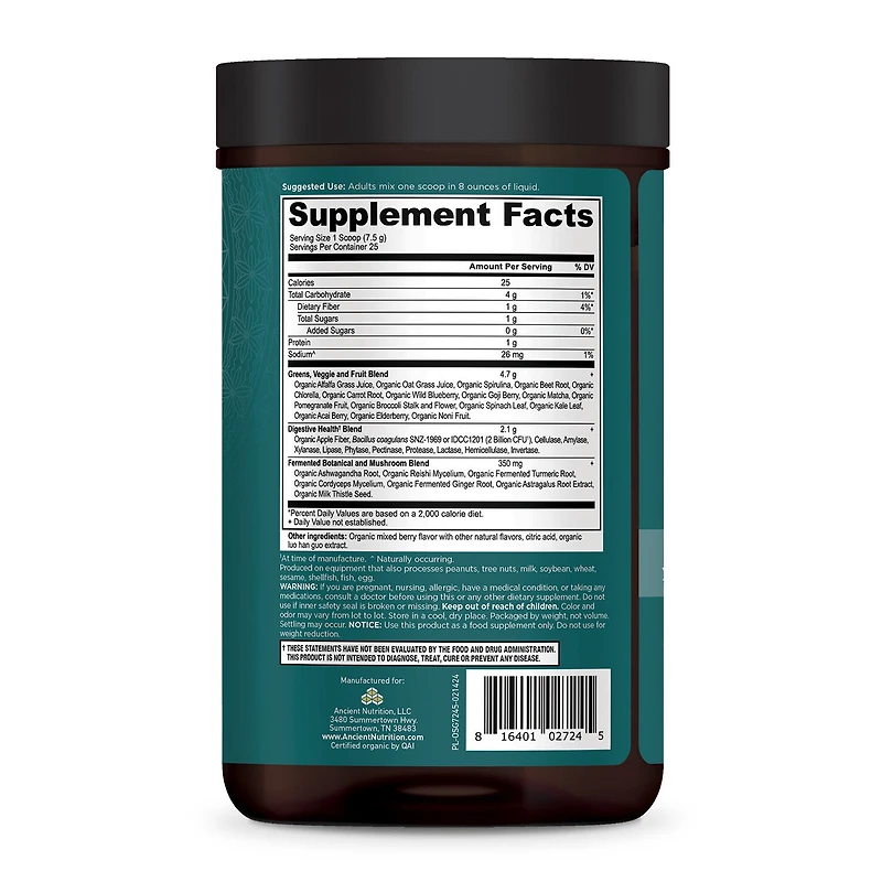 Organic Super Greens - Berry (25 Servings)