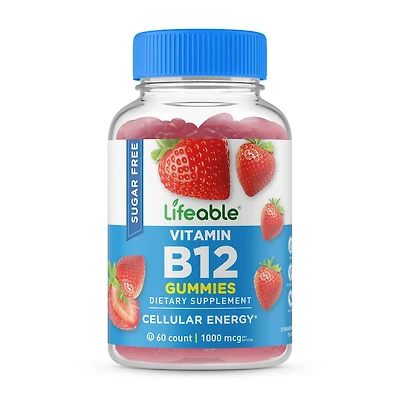 Sugar Free Vitamin B12 1000mcg - 60 Gummies (30 Servings)