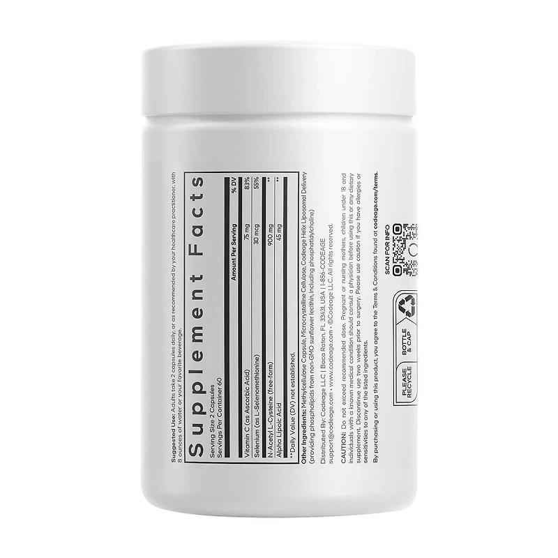 Liposomal NAC+ Platinum - 120 Capsules (60 Servings)