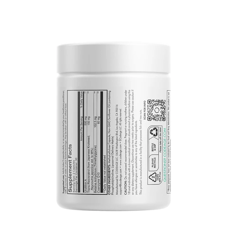 Liposomal Urolithin A - 60 Capsules (30 Servings)