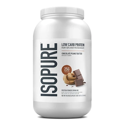 Isopure Low Carb Protein Healthy - Chocolate Peanut Butter (40 Servings) 3 lbs. Zero Sugar