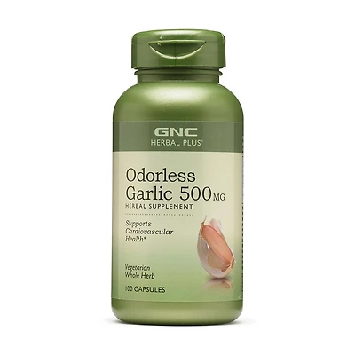 Odorless Garlic 500mg - 100 Capsules (100 Servings)