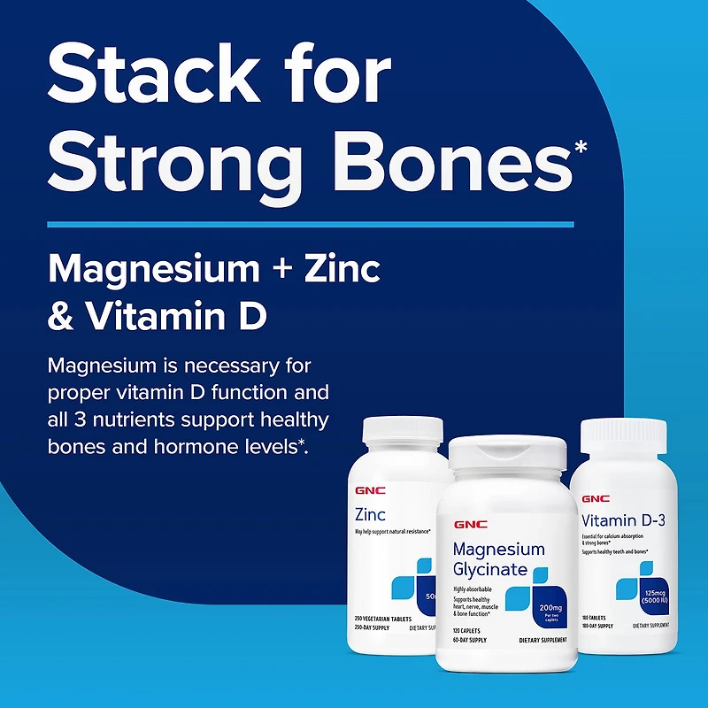 Magnesium Glycinate 200mg - 120 Caplets (60 Servings)