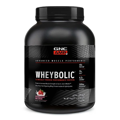 GNC AMP Whey Proteinbolic Healthy - Strawberries and Cream (25 Servings)