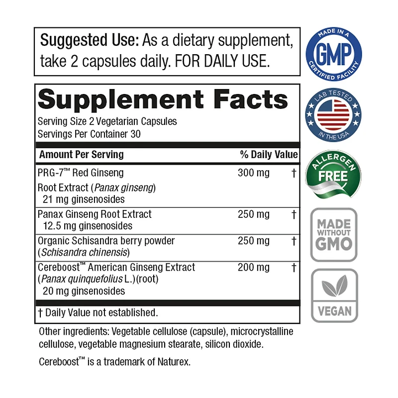 Chris Kilham's Ginseng 3x - 60 Capsules (30 Servings)