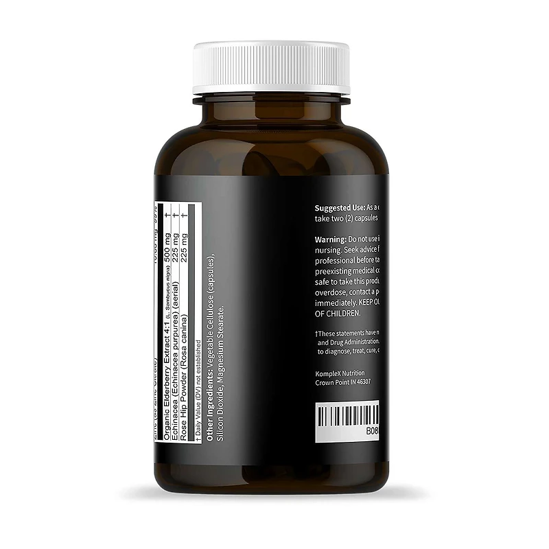 Elderberry Immunity Capsules - 60 Capsules (30 Servings)