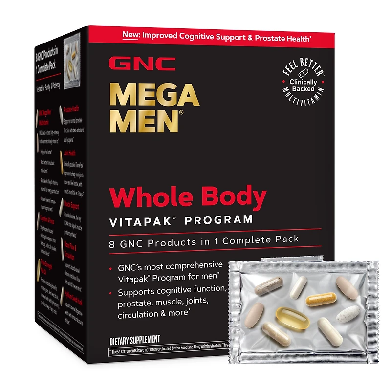 GNC Mega Men Whole Body Vitapak Program (1 Month Supply) - 30
