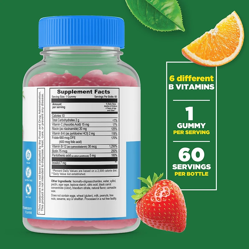 Kids Sugar Free B Complex - 60 Gummies (60 Servings)