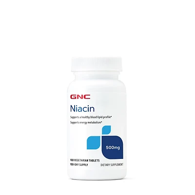 Niacin 500 mg - 100 Vegetarian Tablets (100 Servings)