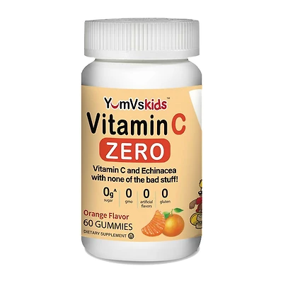 Vitamin C Zero Kids Gummies - Orange - 60 Gummies (60 Servings)