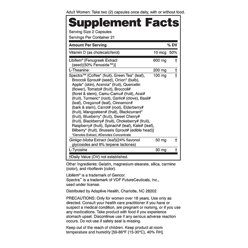 Libido: Women's Sexual Vitality Booster - 60 Tablets