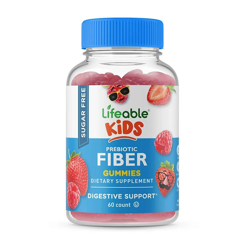 Kids Sugar Free Prebiotic Fiber - 60 Gummies (60 Servings)