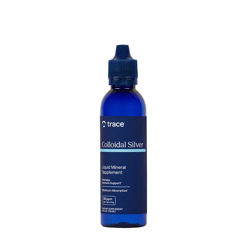 Trace Minerals Colloidal Silver Supplement Vegan - 4 Oz. (24 Servings)