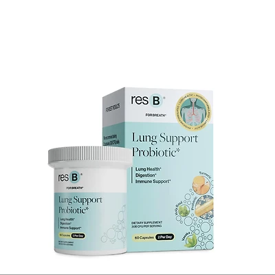 resbiotic Resb Lung Support Probiotic 30 Billion Cfu Vegan - 60 Capsules (30 Servings)