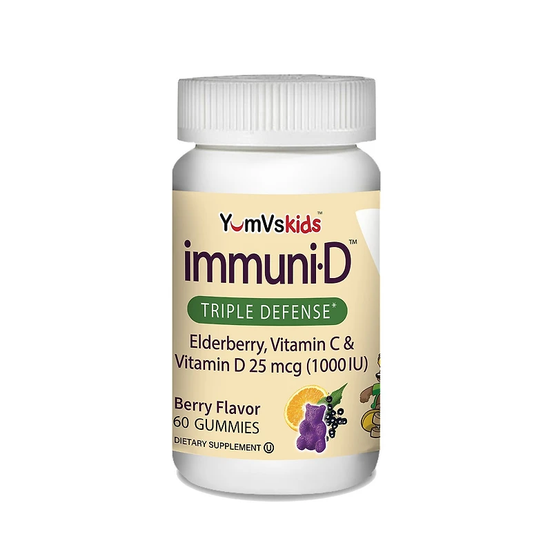 YumVs Kids Immuni-D Triple Defense Vitamin C - 60 Gummies (30 Servings)