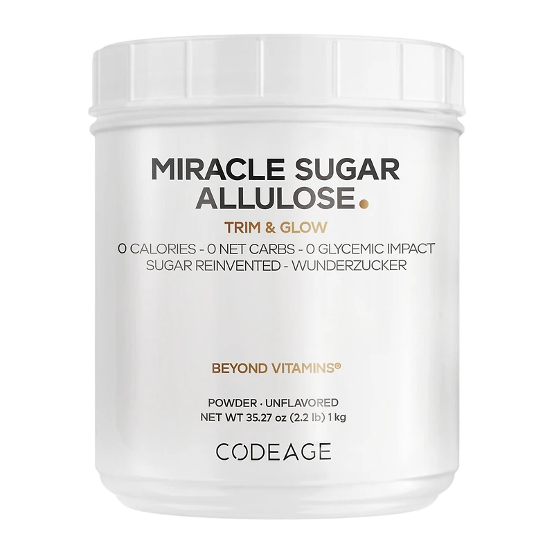 Codeage Miracle Sugar Allulose Powder Gluten-Free - Unflavored 35.27 Oz (100 Servings)