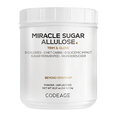 Miracle Sugar Allulose Powder - Unflavored - 35.27 oz (100 Servings)