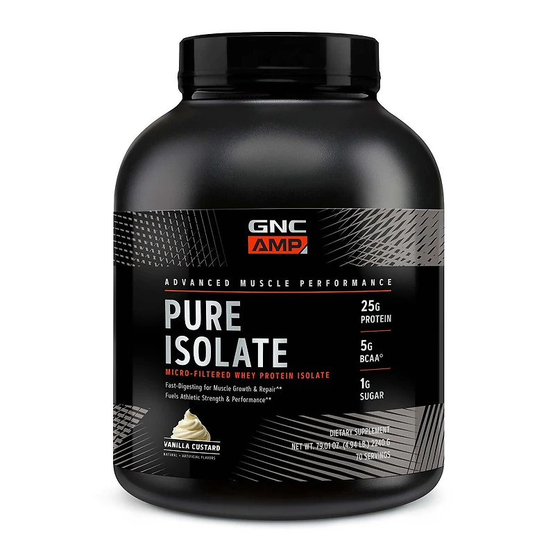 GNC AMP Pure Isolate - Vanilla Custard (70 Servings)