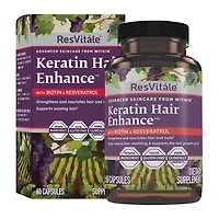 Keratin Hair Enhance™ with Biotin and Resveratrol - 60 Capsules (30 Servings)