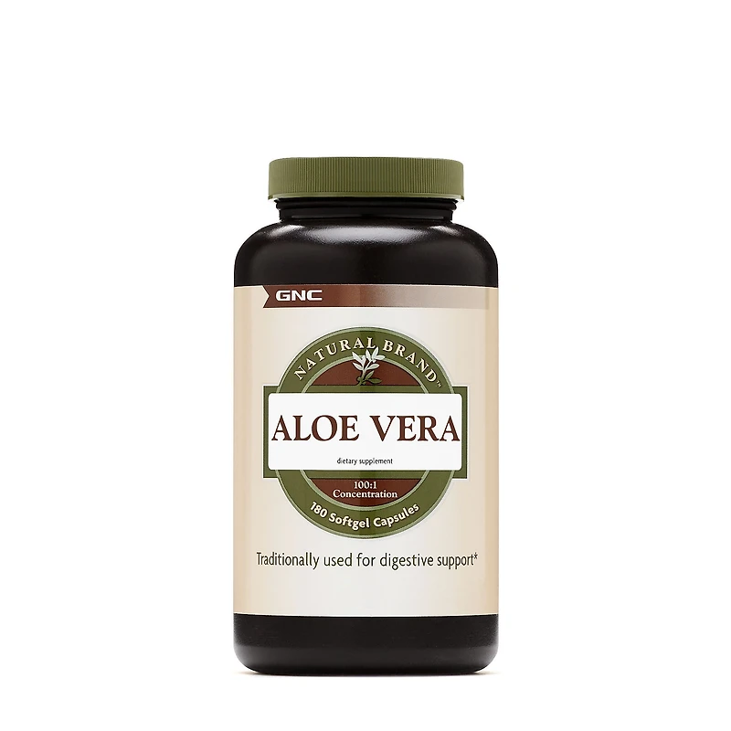 GNC Natural Brand Aloe Vera Gel - 180 Softgels (180 Servings)