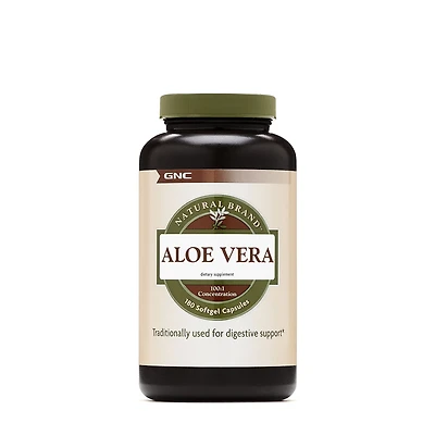 GNC Natural Brand Aloe Vera Gel - 180 Softgels (180 Servings)