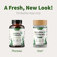 Organic Spirulina + Chlorella - 120 Capsules (30 Servings)