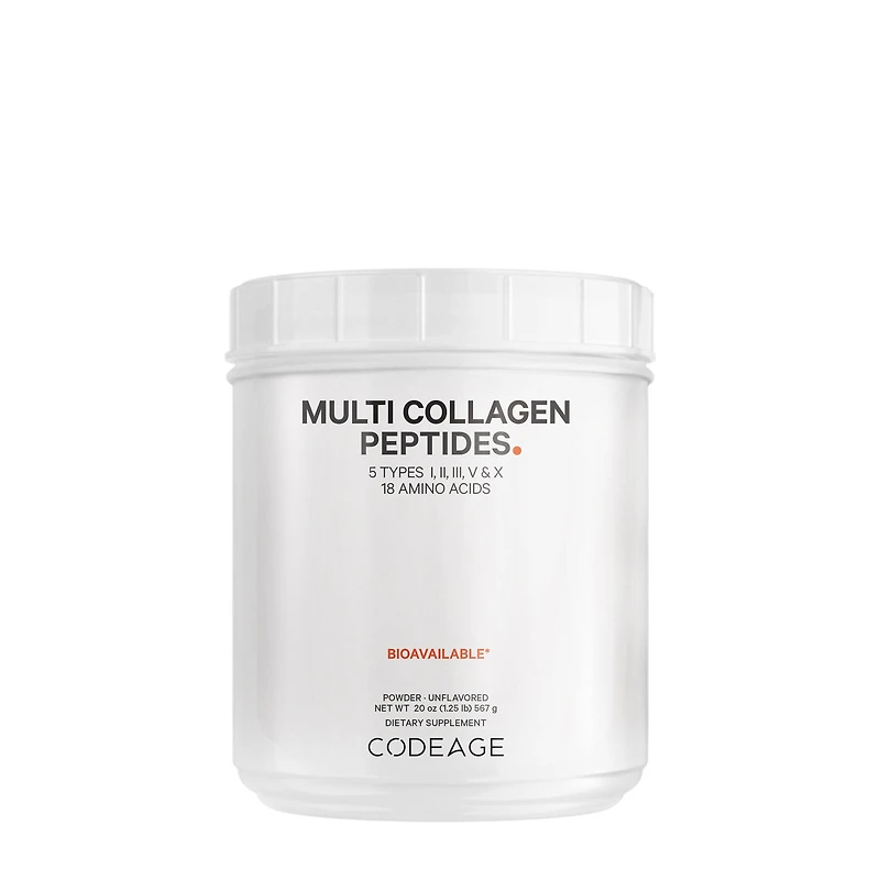 Codeage Hydrolyzed Multi Collagen Peptides Powder Type I - Ii Iii V and X 20 Oz. (63 Servings)