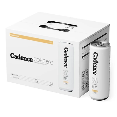 Cadence Core Electrolyte Hydration Drink - Cream Soda 12 Fl Oz (12 Cans) Zero Sugar