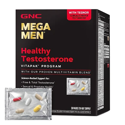 GNC Mega Men Healthy Testosterone Vitapak Program (30 Servings) - 1