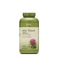 GNC Herbal Plus Milk Thistle 200Mg Healthy - 300 Capsules (300 Servings)