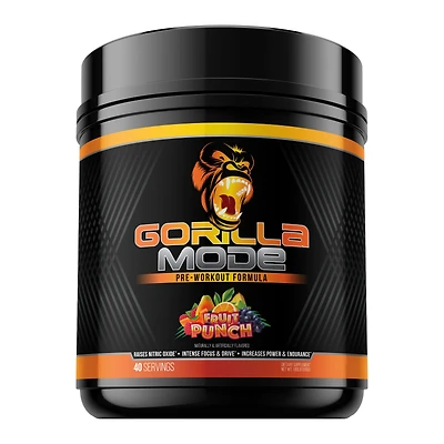Gorilla Mind Mode Pre-Workout - Fruit Punch (40 Servings)