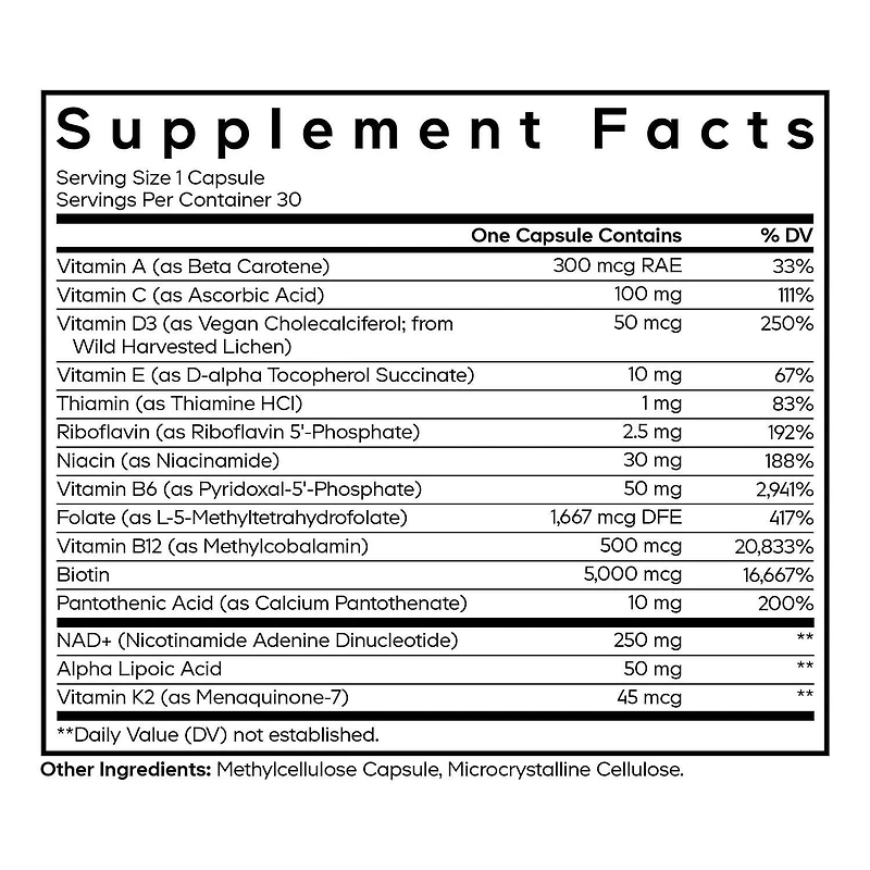 Multivitamin NAD - 30 Capsules (30 Servings)