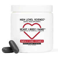 High Level Science Omega-3 + Coq10 Vitamin E Dietary Supplement (30 Servings)