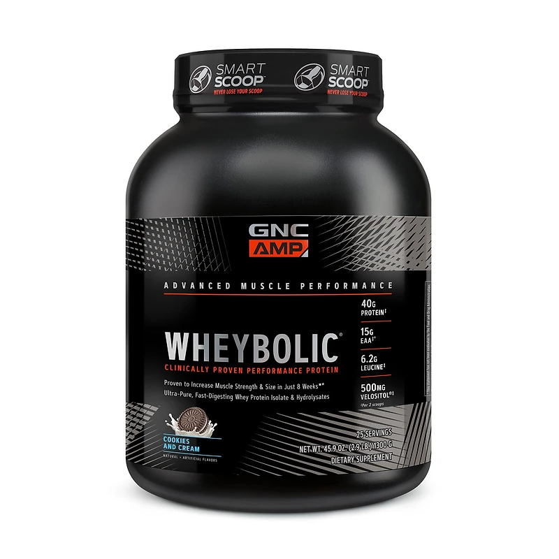 GNC AMP Whey Proteinbolic Healthy - Cookies and Cream (25 Servings)