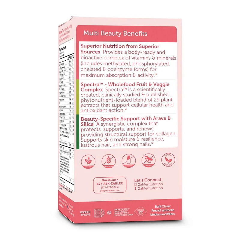 Beauty Daily Multivitamin + Hair - Skin & Nails Support - 60 Capules (30 Servings)