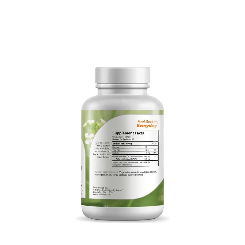 Flaxseed Oil 1000mg - 90 Softgels (90 Servings)