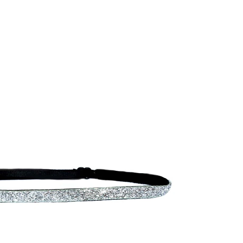 Mavi Bandz Sparkler Adjustable Thin Headband - Silver Sparkle 1