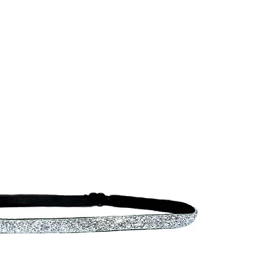 Mavi Bandz Sparkler Adjustable Thin Headband - Silver Sparkle 1
