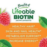Sugar Free Biotin 5000 mcg - 60 Gummies (30 Servings)