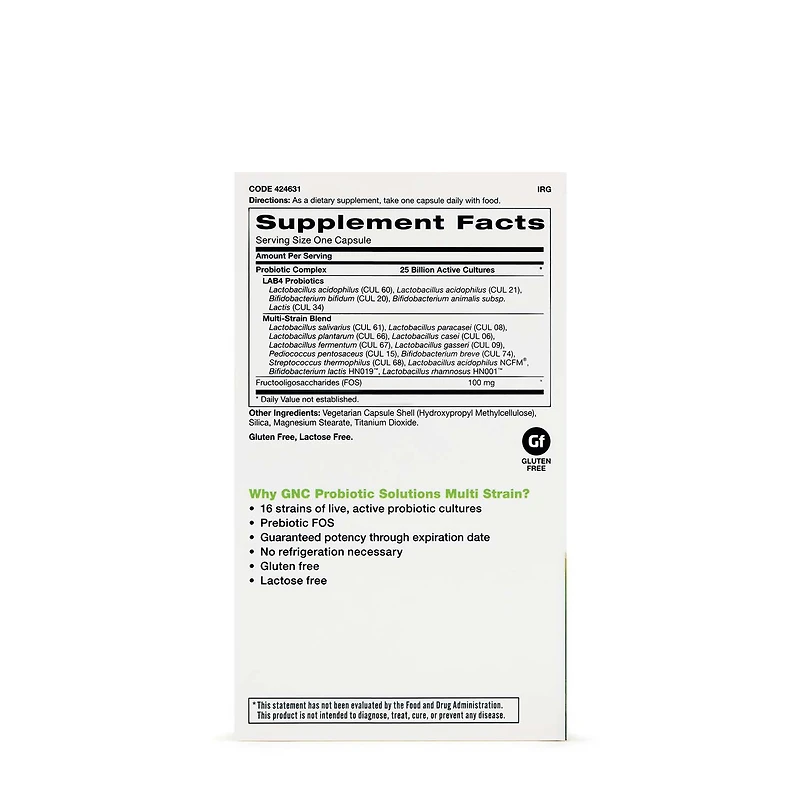 Probiotic Solutions Multi Strain 25 Billion CFUs - 30 Capsules (30 Servings)