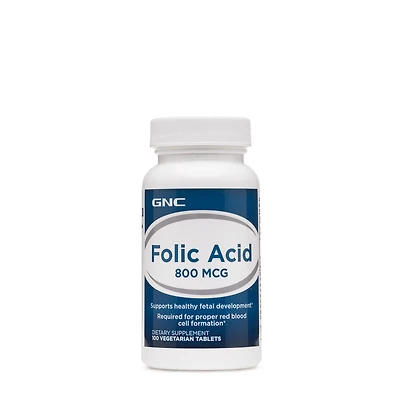 GNC Folic Acid 800 Mcg Healthy - 100 Tablets (100 Servings)